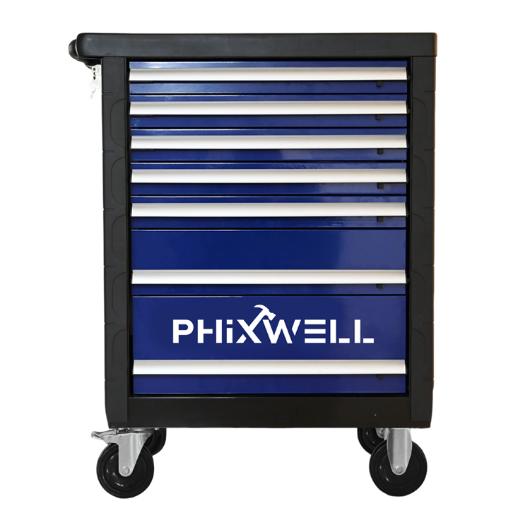 719511 PHIXWELL 7개 서랍 도구 캐비닛(플라스틱 코너 보호 장치 및 커버 플레이트 포함)