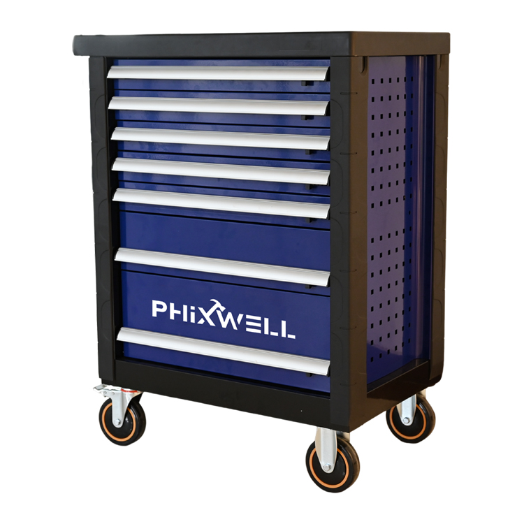 719511 PHIXWELL 7개 서랍 도구 캐비닛(플라스틱 코너 보호 장치 및 커버 플레이트 포함)